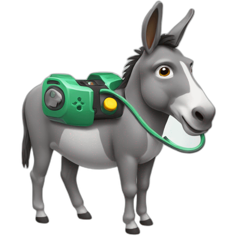 Donkey playing xbox emoji