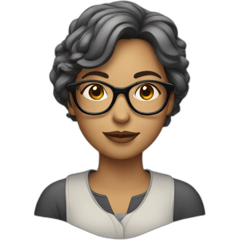 woman with glasses emoji