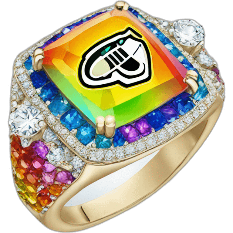 Jonathan Toews as rainbow diamond ring emoji