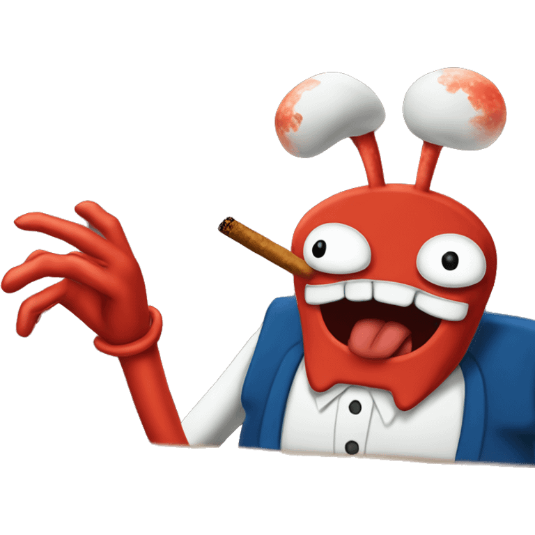 mr krabs smoking  emoji