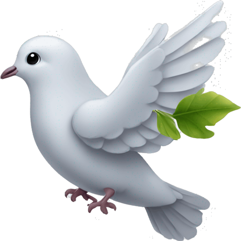 Dove with a leaf emoji