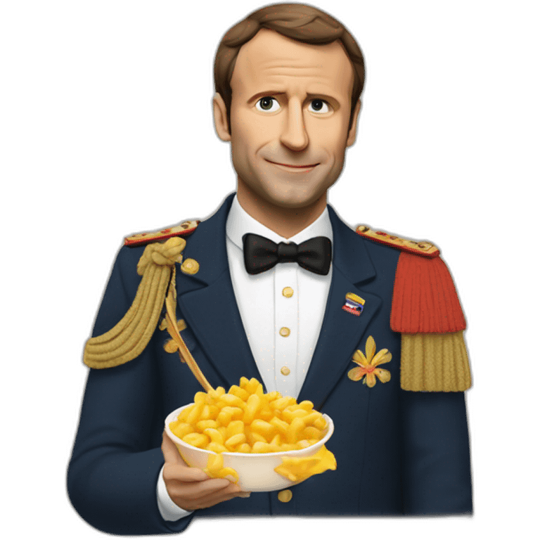 Macron with poutine  emoji