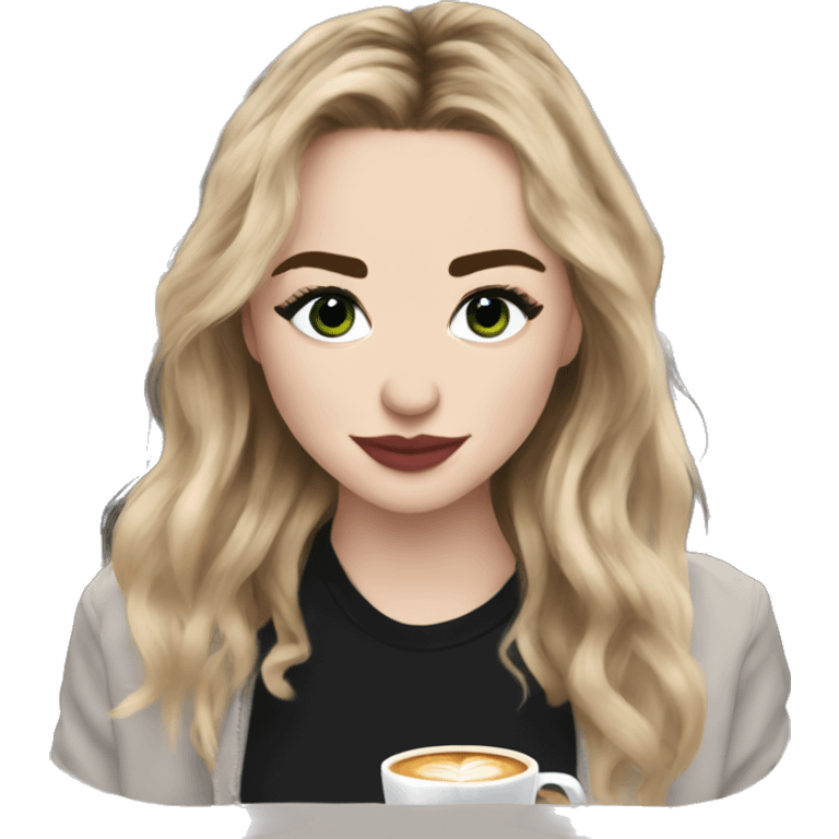 Sabrina Carpenter drinks coffee emoji