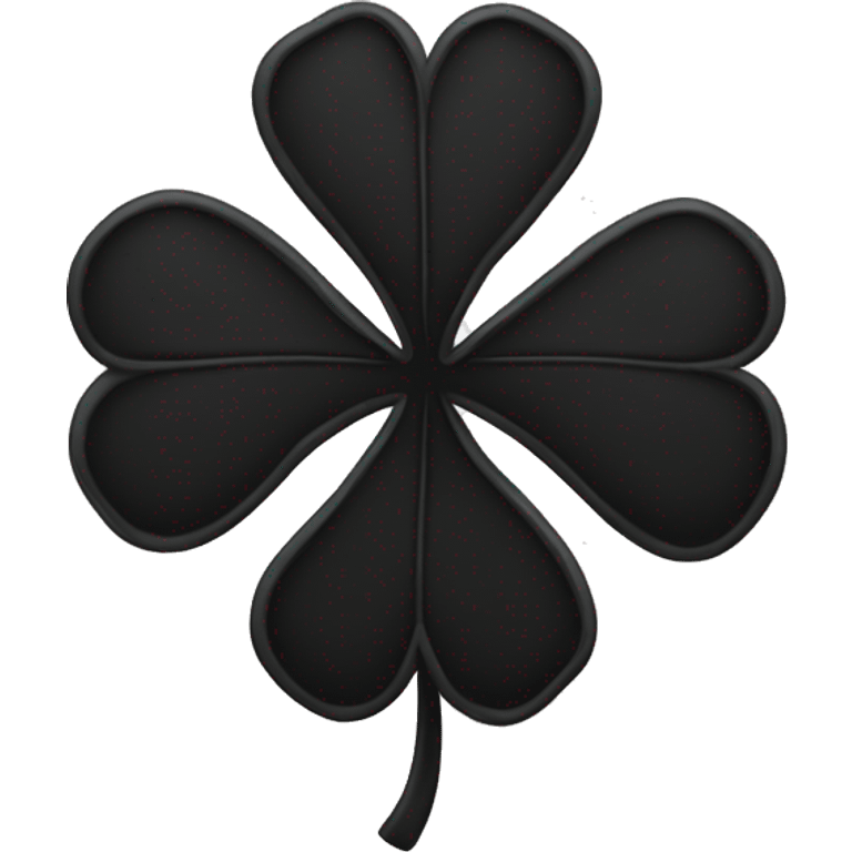 black 5 leaf clover emoji