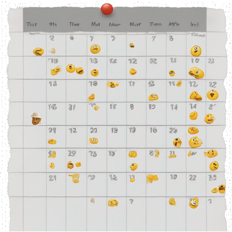 3 month calendar emoji