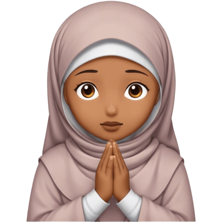 hijabi girl praying emoji