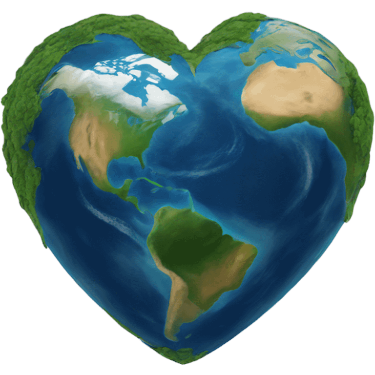 heart shaped earth emoji