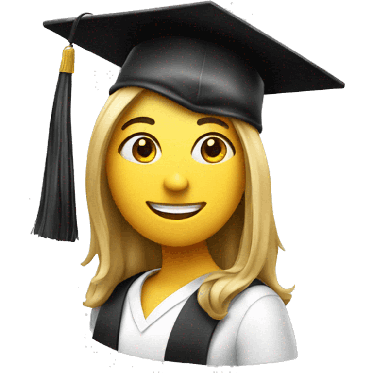 student with graduation hat emoji