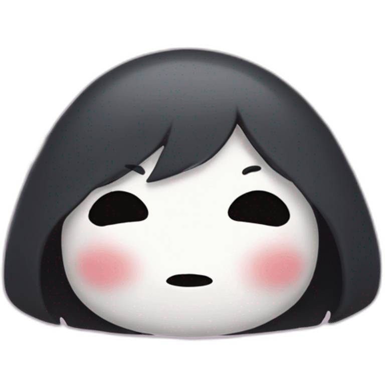 Ghibli no face character in love with hearts emoji