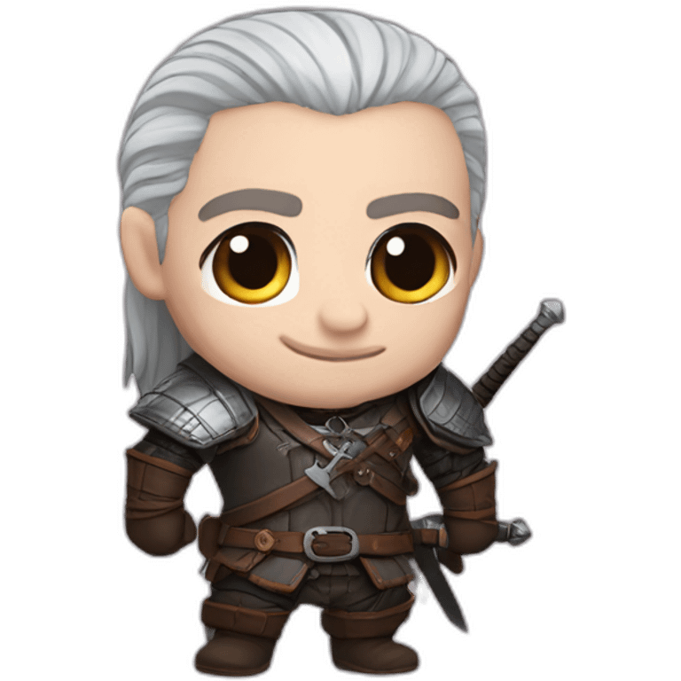 the witcher AS sweet chibi emoji