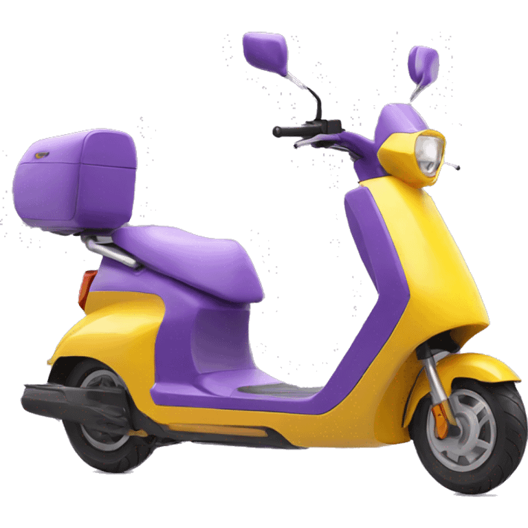 electric scooter, purple emoji