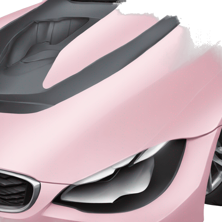 Light pink bmw car  emoji