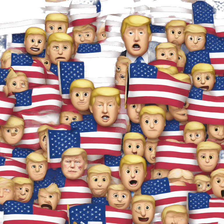 Donald trump with American flag  emoji