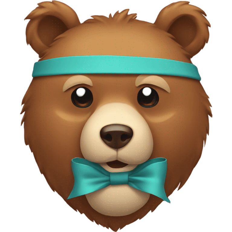 bear with a bow emoji