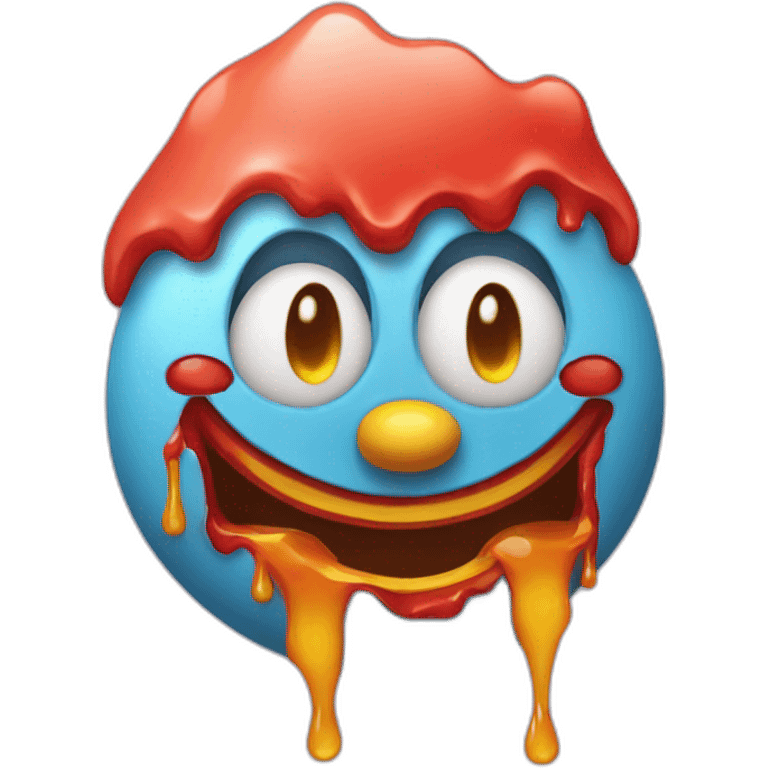 Melting clown face emoji