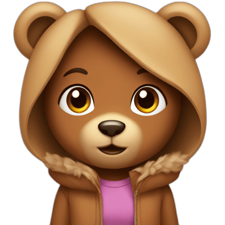 A bear inside another girl bear emoji