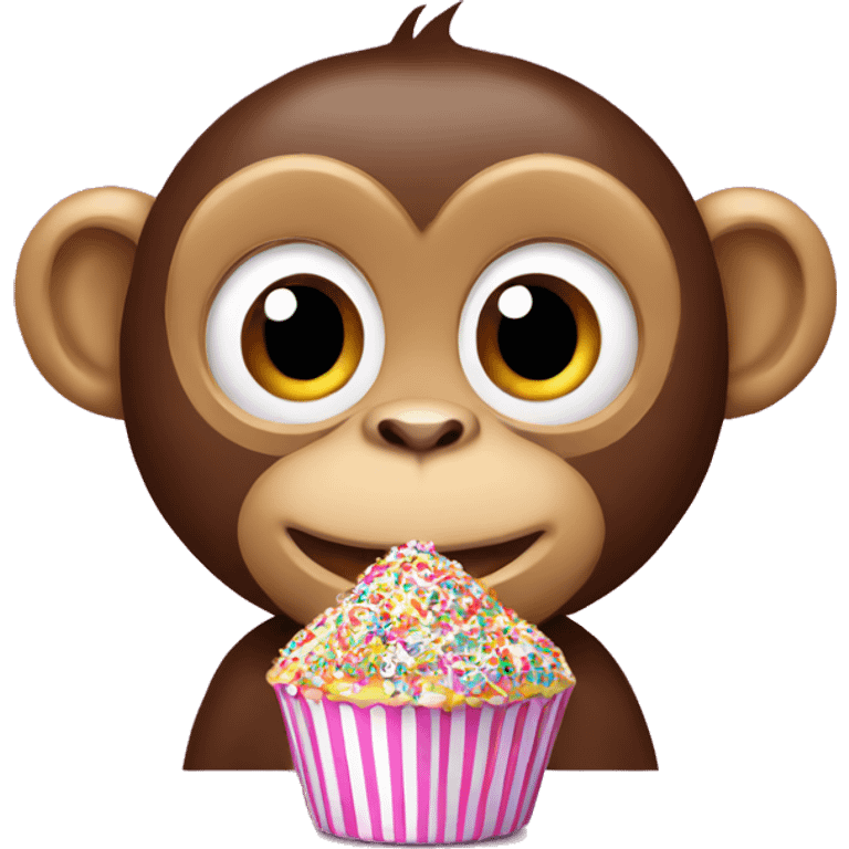 Monkey with sprinkles emoji