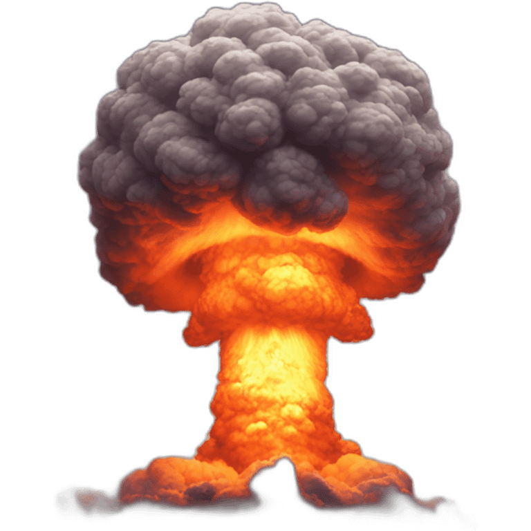 nuclear explosion to relax and study to emoji