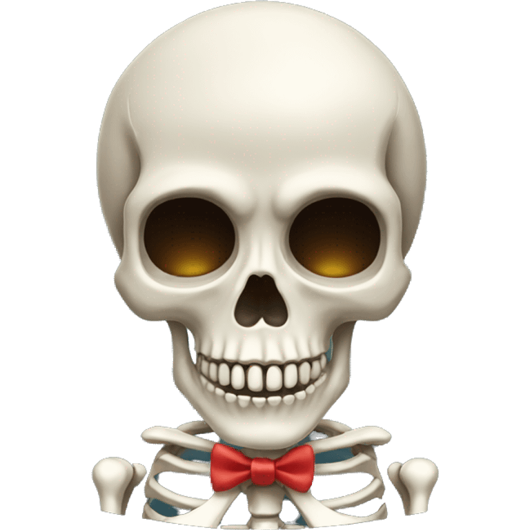 Skeleton with bow emoji