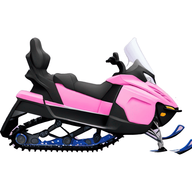 Pink snowmobile emoji