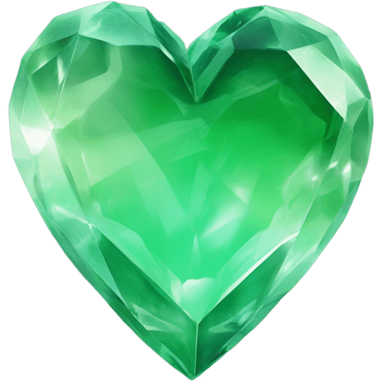 Green crystal heart emoji