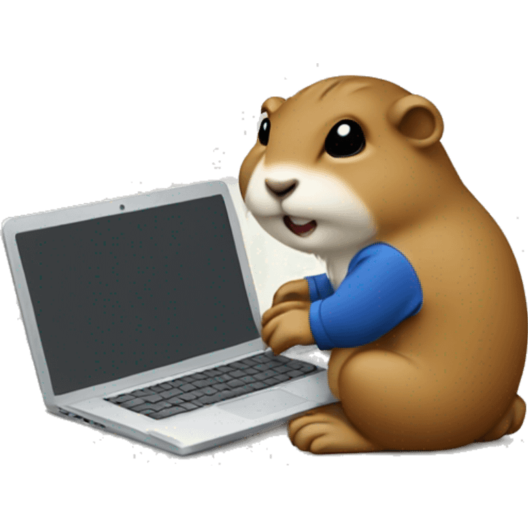 lemming working on laptop emoji