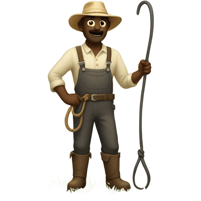 Farmer with a whip emoji