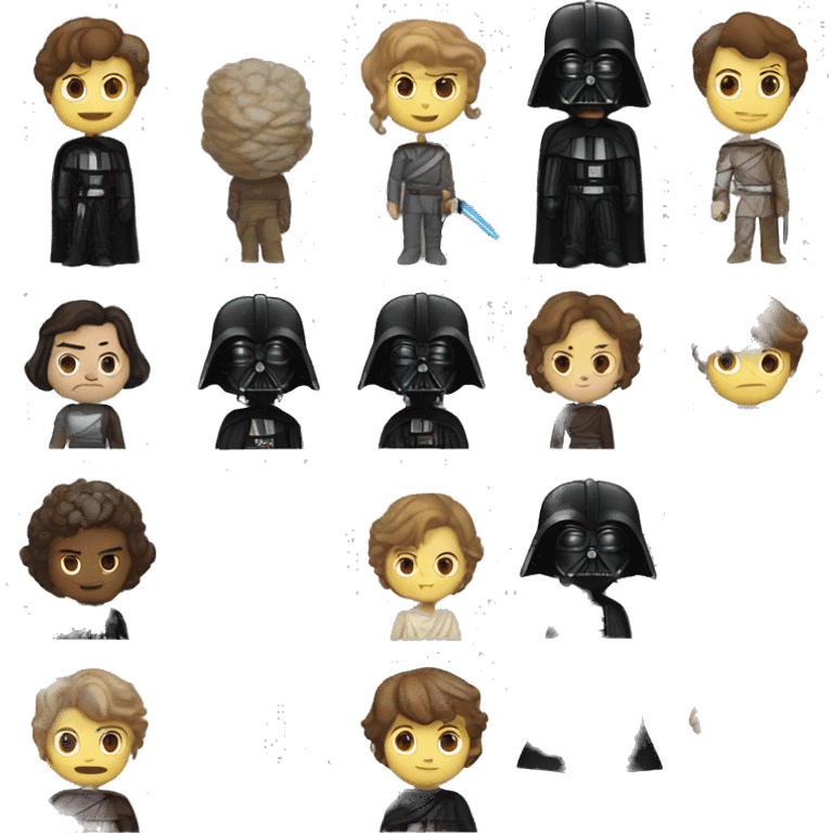 Half Anakin skywalker, half darth vader emoji