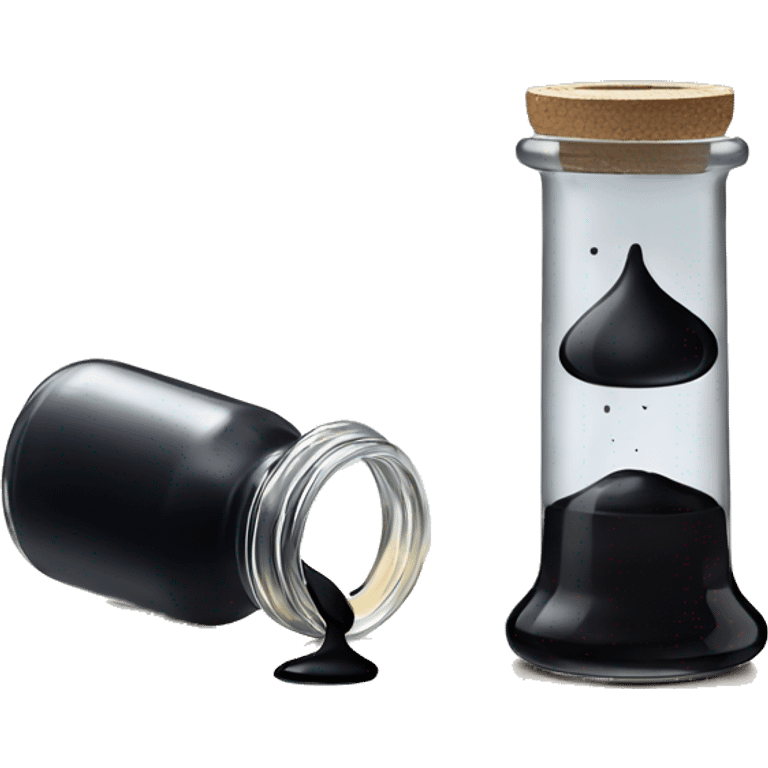 dropped ink vial on thetable emoji