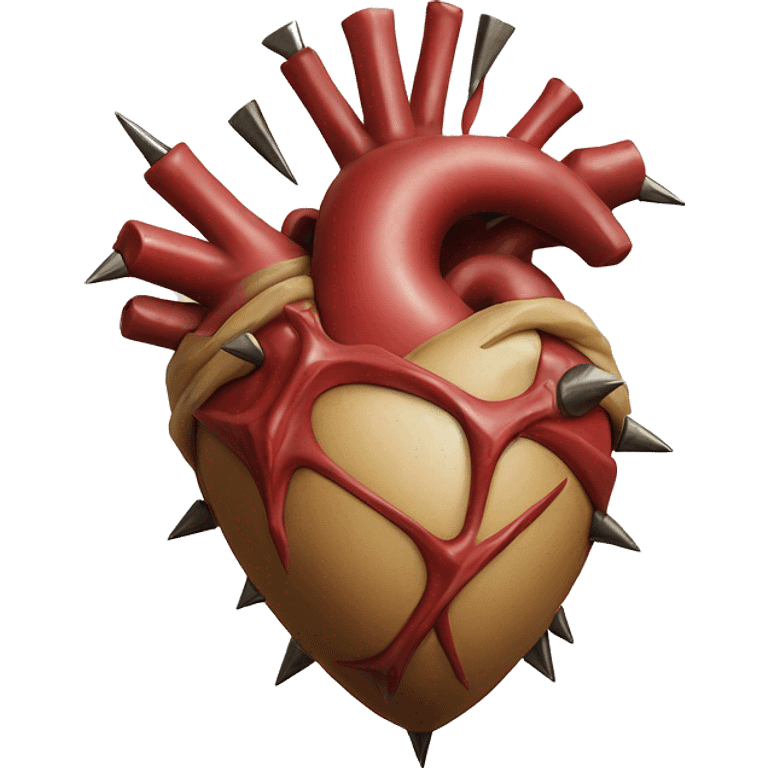 middle ages anatomical heart with spikes  emoji