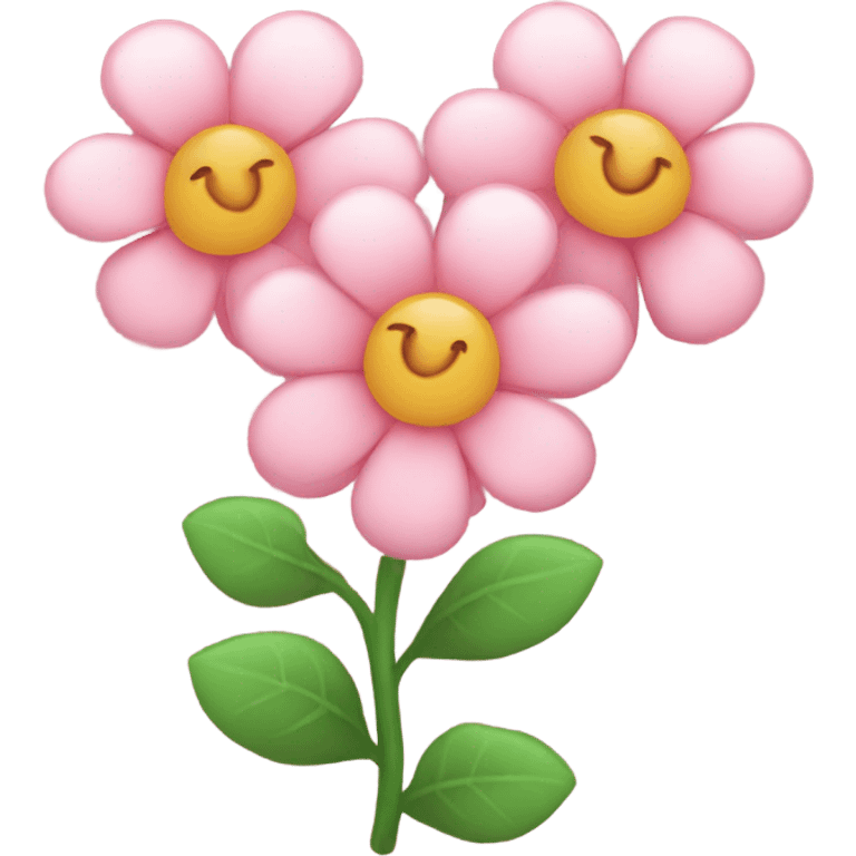 Cute heart flowers  emoji