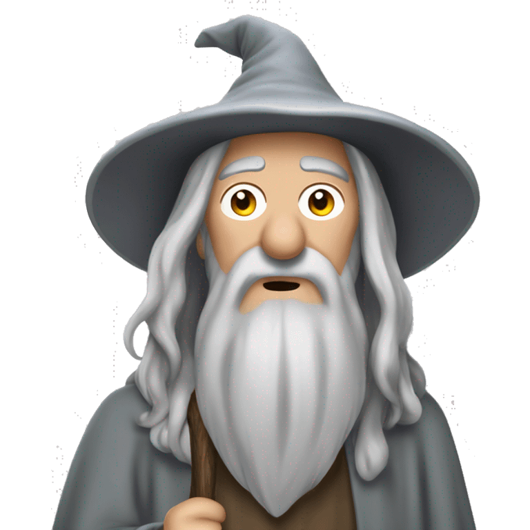 Gandalf the Grey,puzzled, emoji