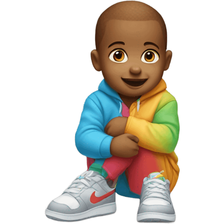 Baby with Nikes  emoji