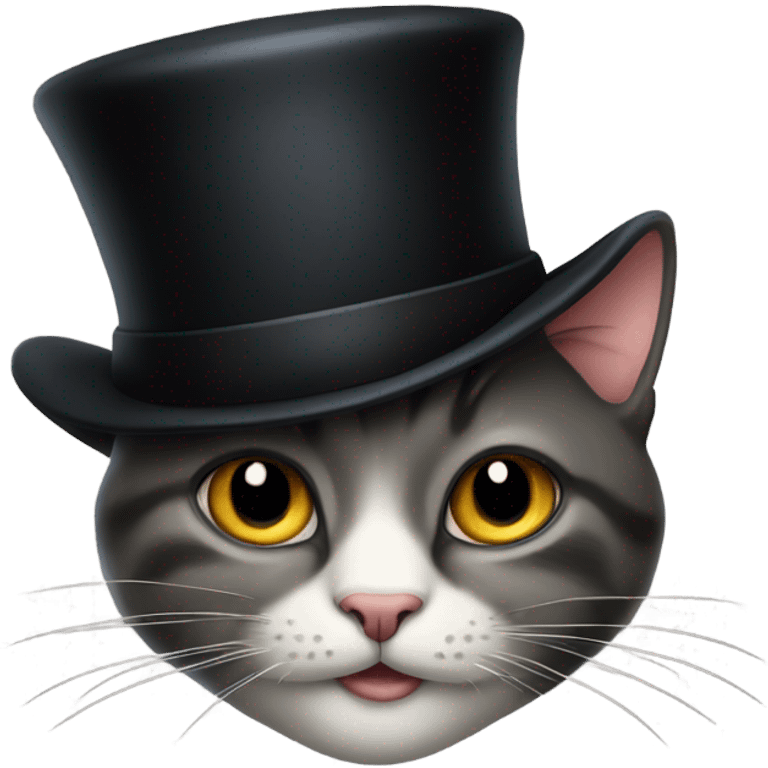 Cat with top hat emoji