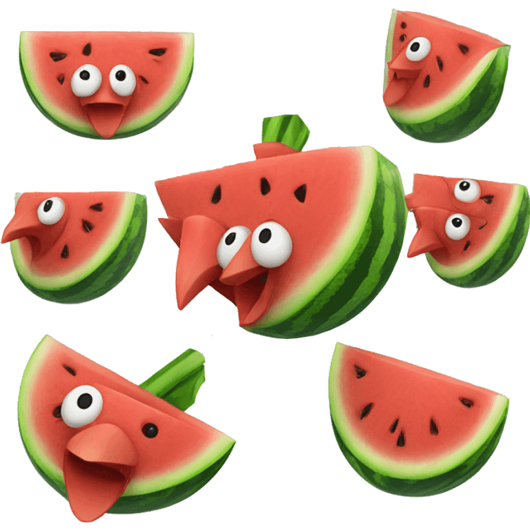 Watermelon chicken emoji