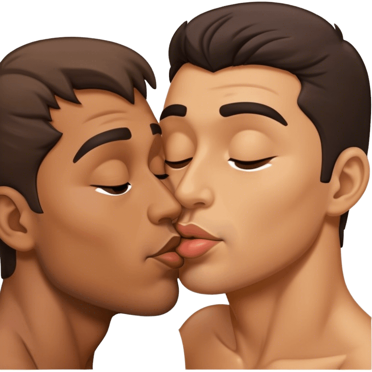 two men kissing emoji