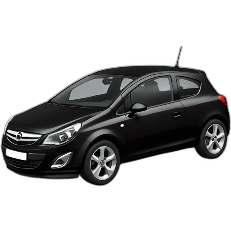 black opel corsa d past lift emoji