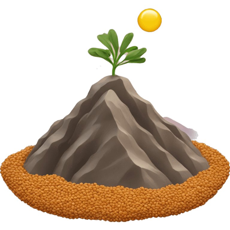 mountain with lentils emoji