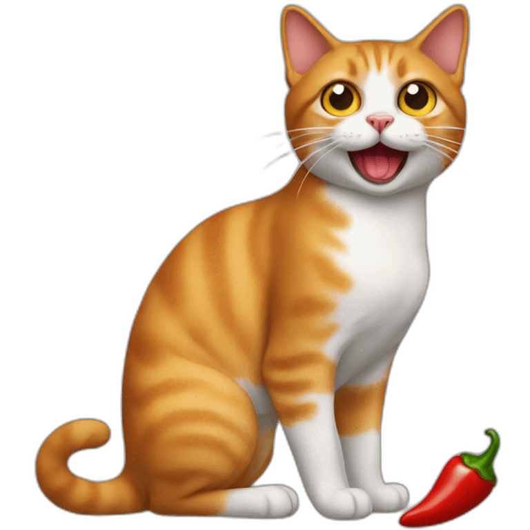 Cat chili pepper emoji