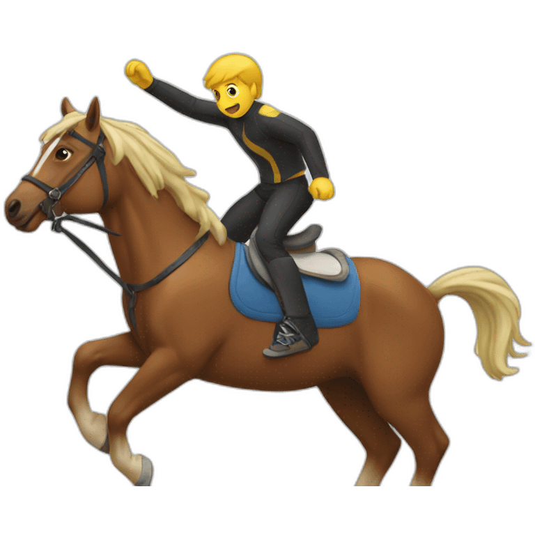 Horse-surfing emoji