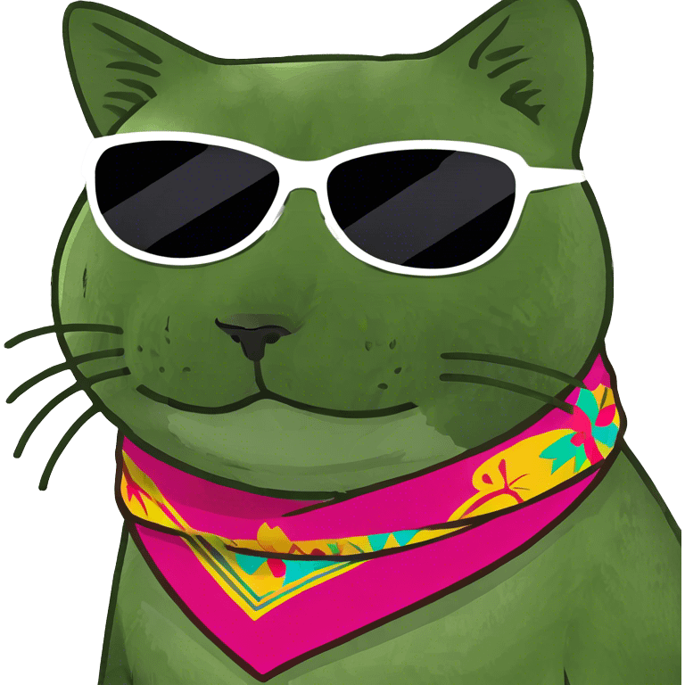 Cat with sunglasses emoji