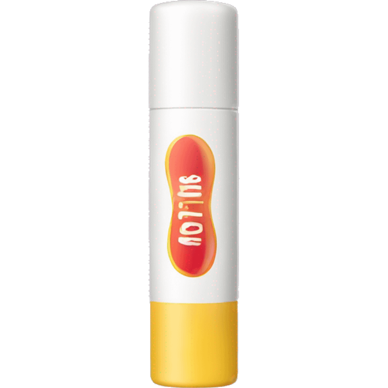 lip balm with label emoji