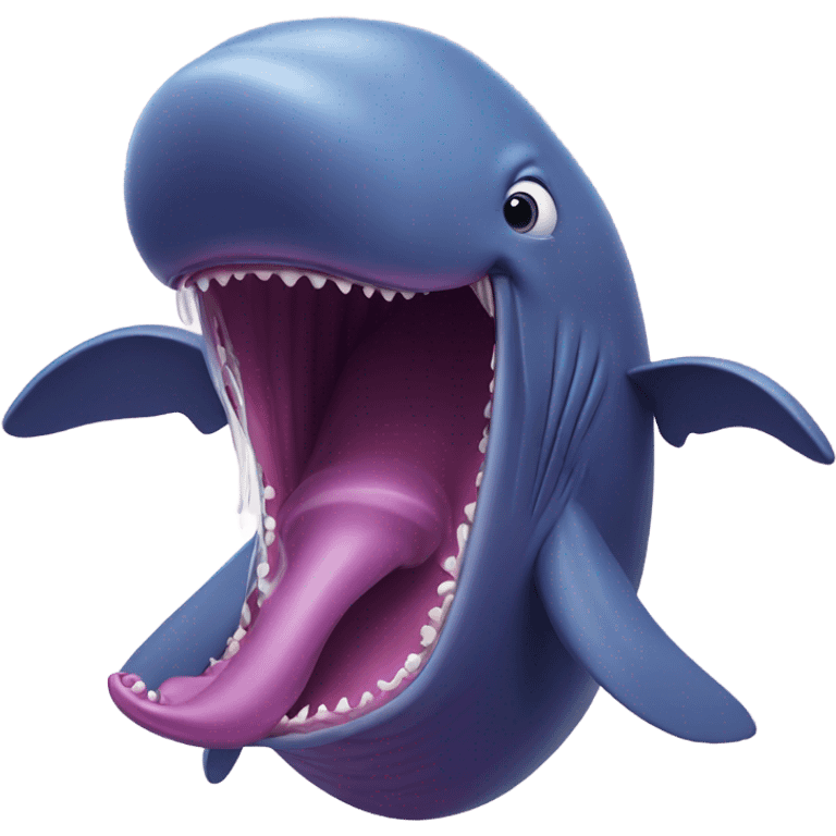 purple sperm whale with open mouth emoji