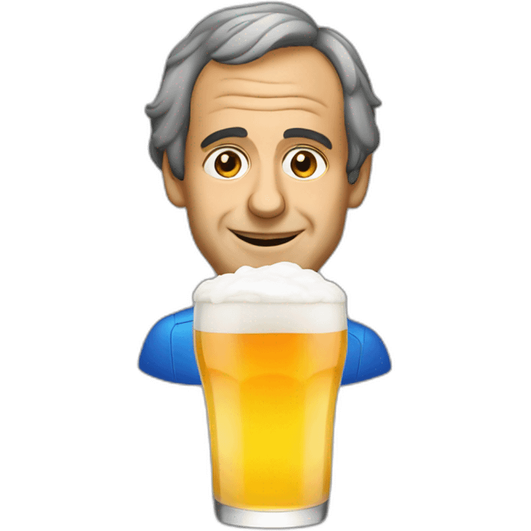 Platini drink beer emoji