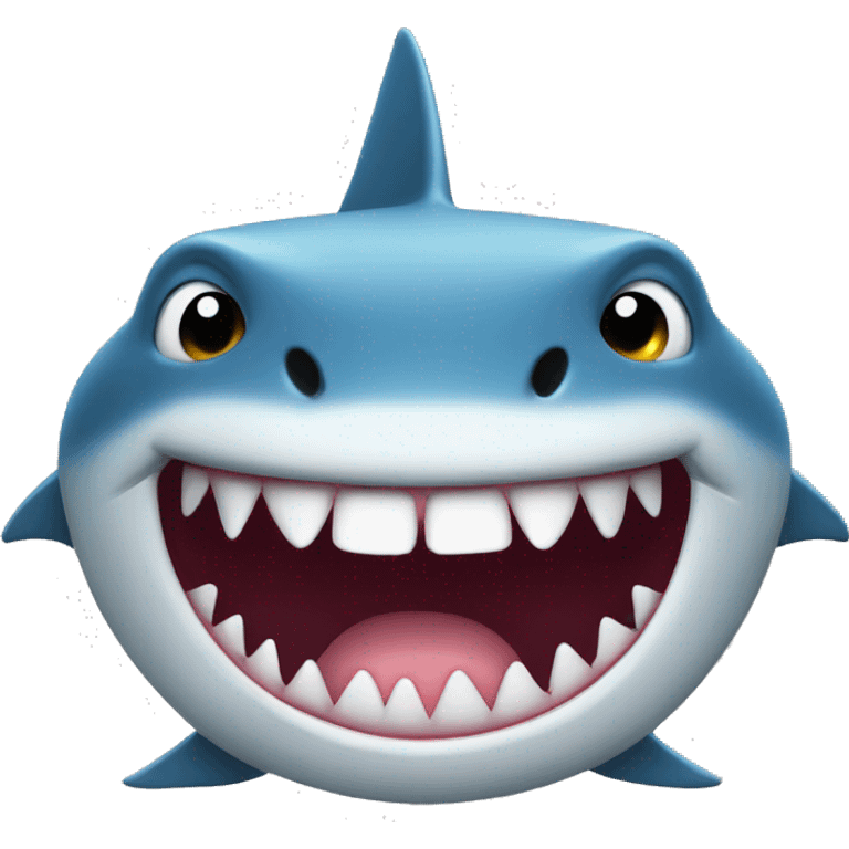  Shark on smiley face  emoji