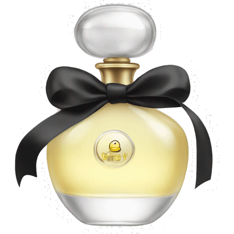 clear perfume with a black ribbon emoji