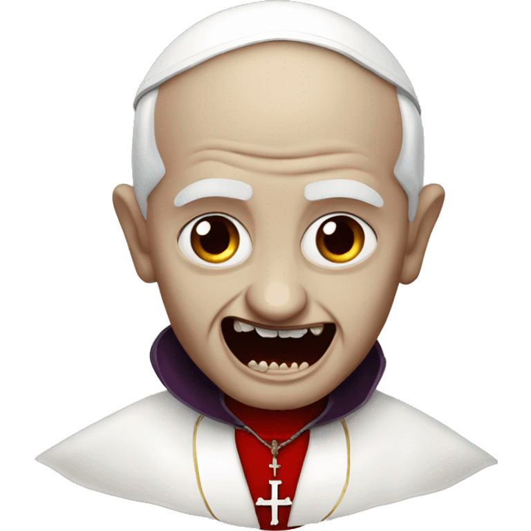 The pope as a vampire emoji