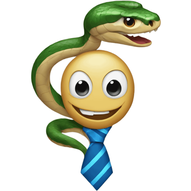 Snake wearing a tie emoji