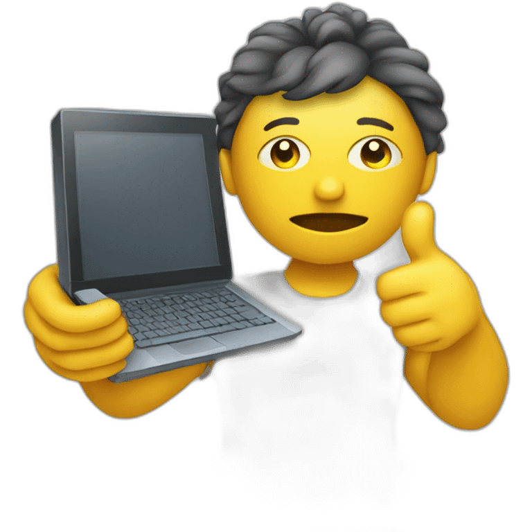 Information technology tired but thumbs up emoji