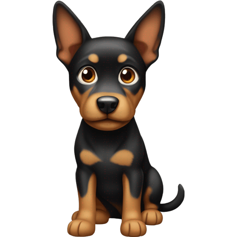 black and tan dog with pointy ears emoji